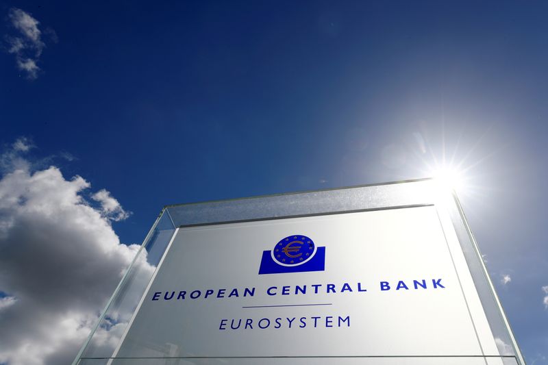 FILE PHOTO: The logo of the European Central Bank (ECB)