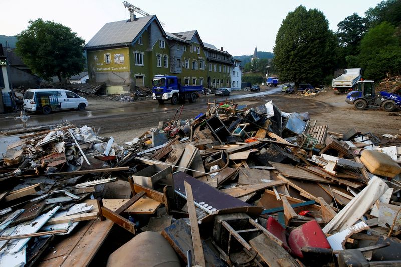 FILE PHOTO: Aftermath of heavy rainfall in Germany
