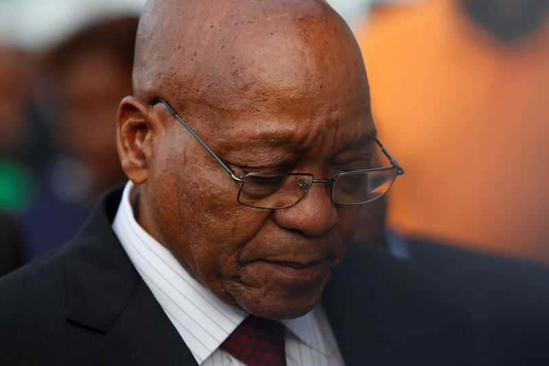 South Africa’s President Jacob Zuma visits a the family of
