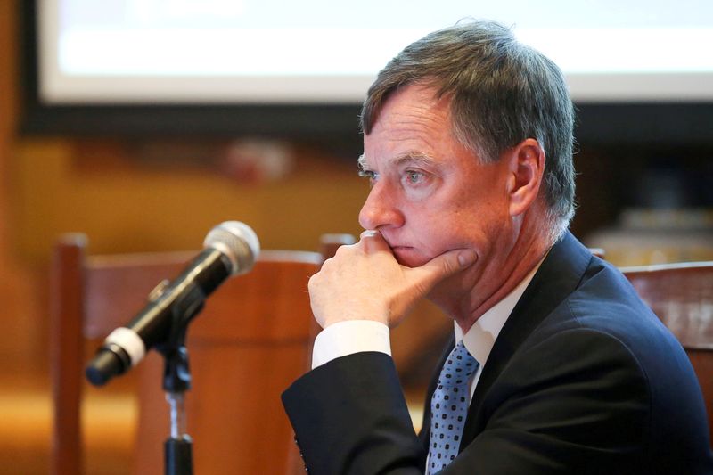 FILE PHOTO: Chicago Federal Reserve Bank President Charles Evans looks