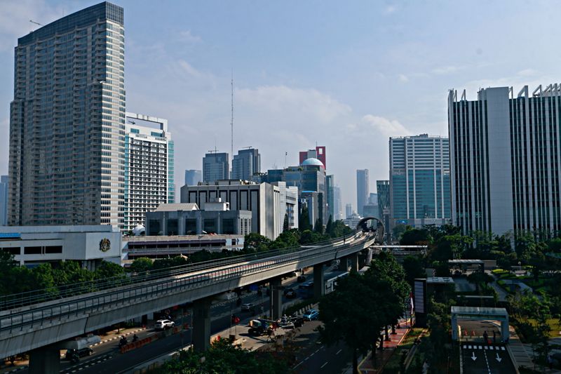 A general view of the city skyline of Indonesian capital