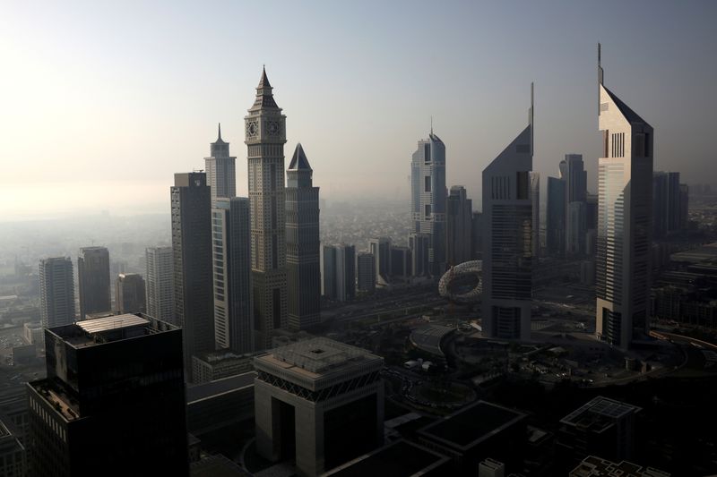FILE PHOTO: High-rise towers in Dubai