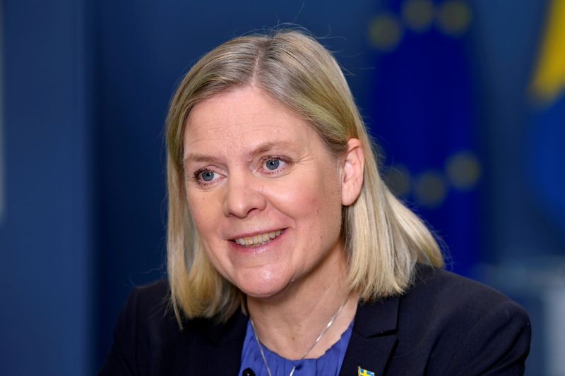 FILE PHOTO: Sweden’s Minister of Finance Magdalena Andersson