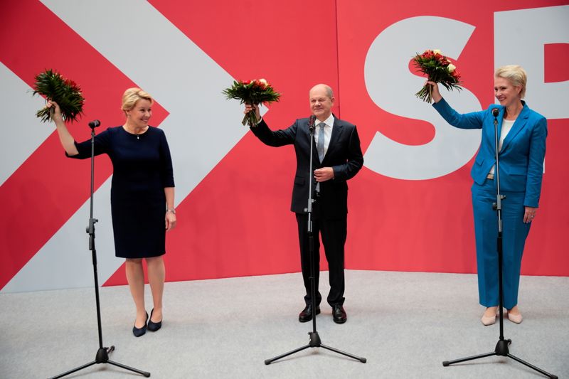 Party leadership meeting of the SPD after German general elections,