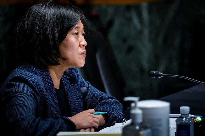 FILE PHOTO: Katherine C. Tai testifies before Senate Finance Committee
