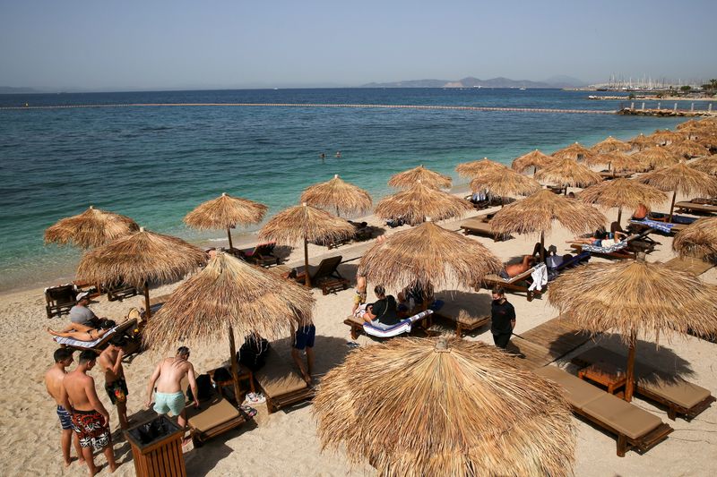 FILE PHOTO: Beaches officially reopen to the public, in Athens