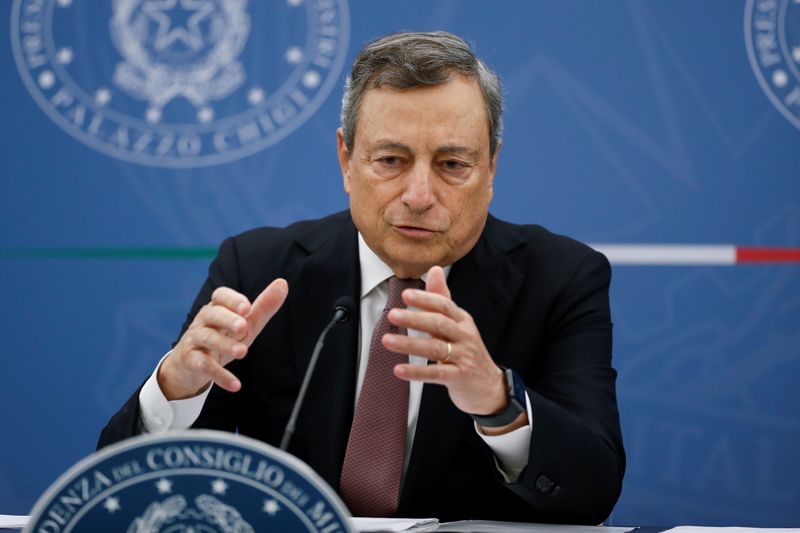 Prime Minister Draghi holds a news conference on Italy’s new