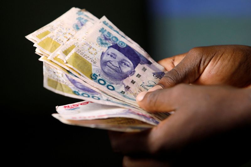 FILE PHOTO: Nigerian naira banknotes are seen in this picture