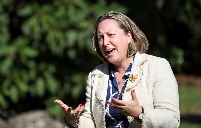 Britain’s trade minister Anne-Marie Trevelyan speaks during an interview
