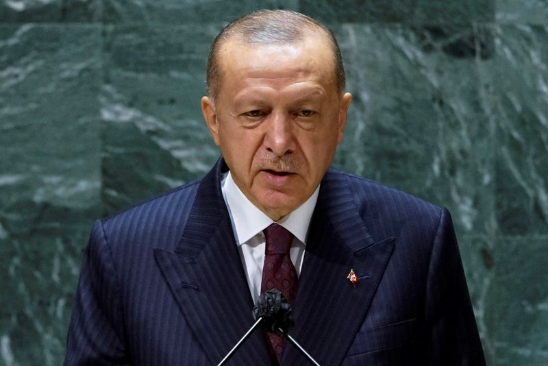 Turkish President Tayyip Erdogan addresses 76th Session of the U.N.