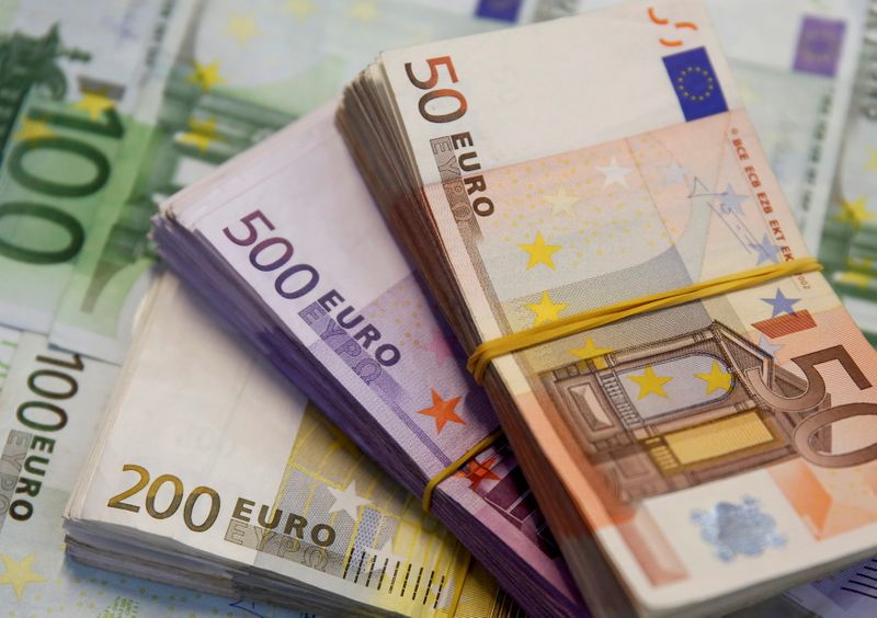 FILE PHOTO: A picture illustration shows Euro banknotes in Zenica