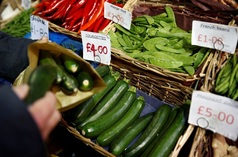 FILE PHOTO: Courgettes are seen for sale at a vegetable