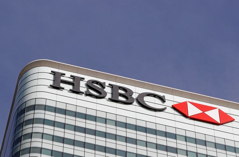 FILE PHOTO: FILE PHOTO – The HSBC bank logo is