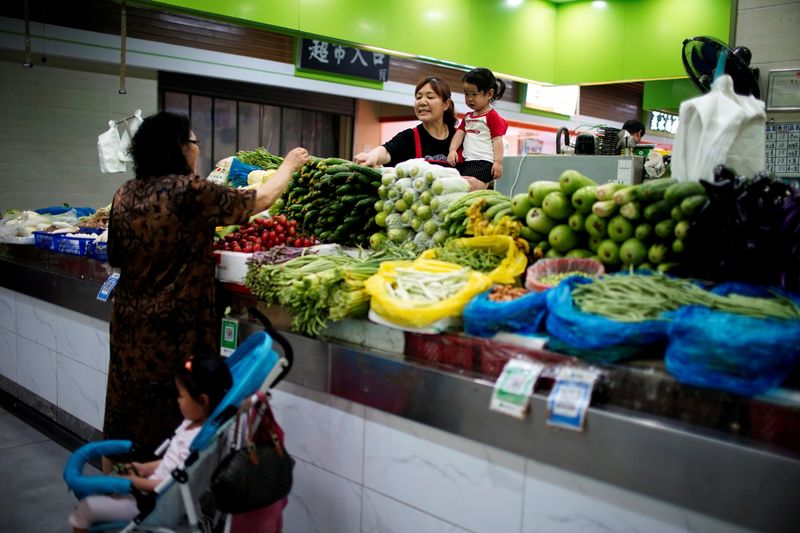 FILE PHOTO: Market on outskirts of Shanghai