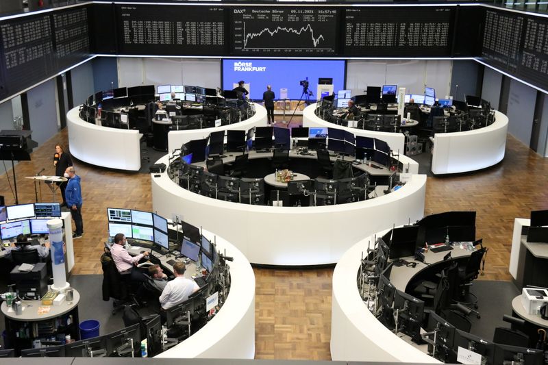 The German share price index DAX graph is pictured at