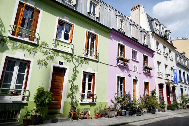 FILE PHOTO: A view shows rue Cremieux, a street lined