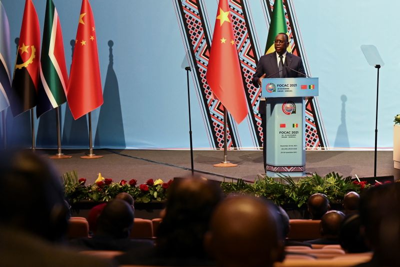 Senegal’s President Macky Sall speaks during  the opening of