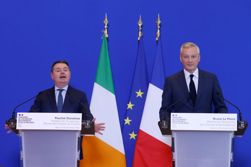 French Economy and Finance Minister Le Maire and Eurogroup head