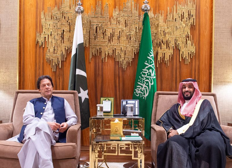 Saudi Arabia’s Crown Prince Mohammed bin Salman meets with Pakistani
