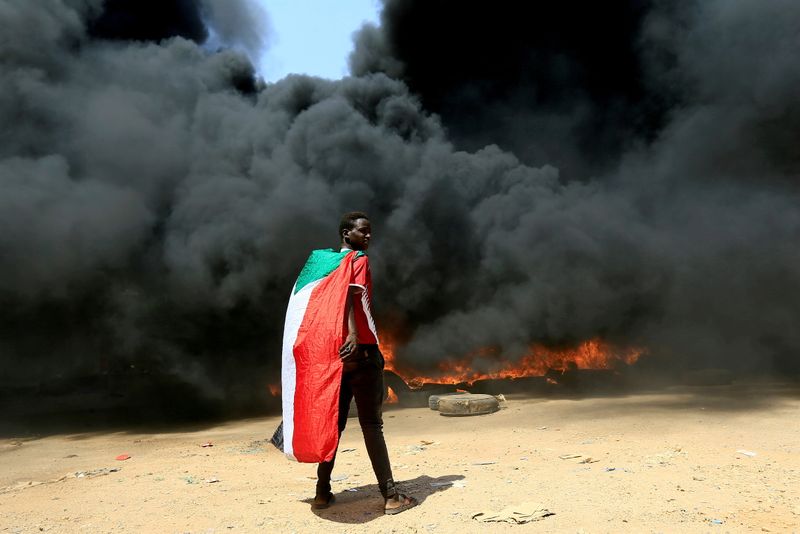 FILE PHOTO: Protest against prospect of military rule in Khartoum