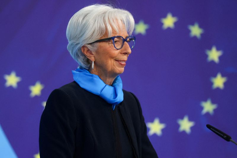 FILE PHOTO: ECB President Lagarde at a news conference, in