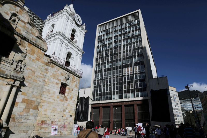 FILE PHOTO: General view of Colombia’s central bank in Bogota