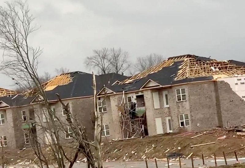 FILE PHOTO: Tornado damage in Bowling Green, Kentucky
