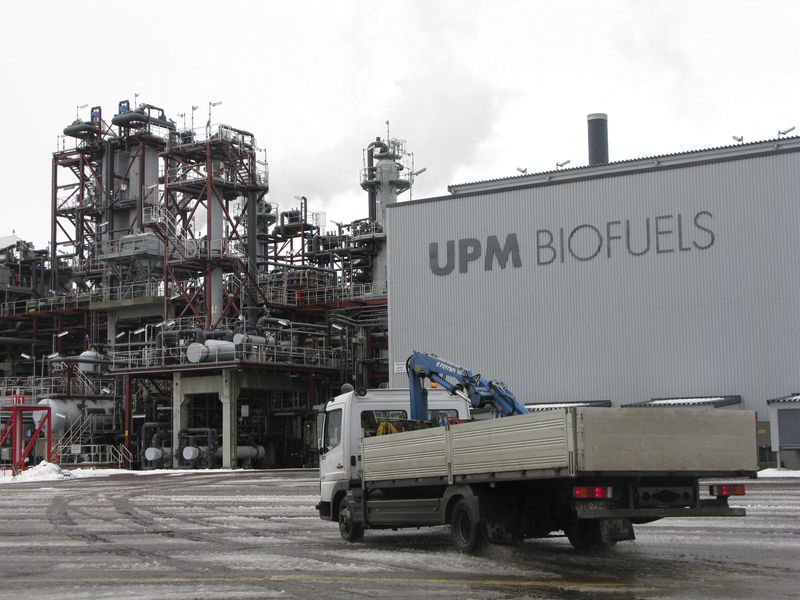 FILE PHOTO: A maintenance truck seen at UPM-Kymmene‚Äôs biofuel plant