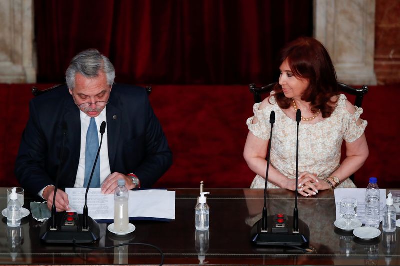 Argentina’s President Fernandez addresses 139th legislative term session at National