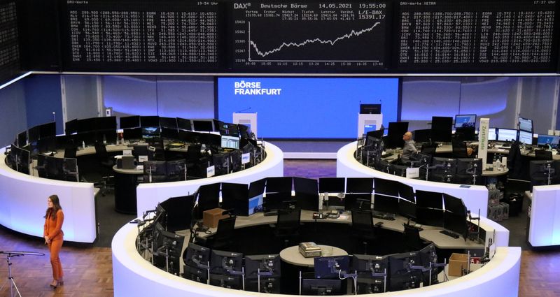 The German share price index DAX graph is pictured at