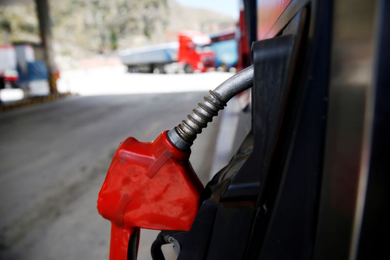 FILE PHOTO: A closed petrol pump is seen in Chuquiaguillo,