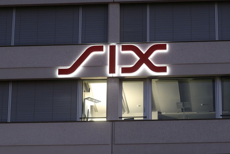 Logo of Swiss stock exchange operator SIX Group is seen