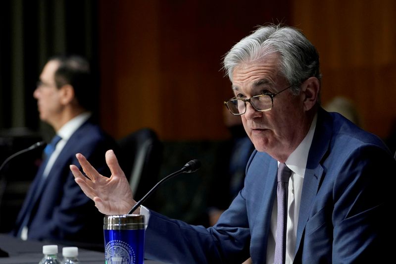 FILE PHOTO: Federal Reserve Chair Jerome Powell testifies before the