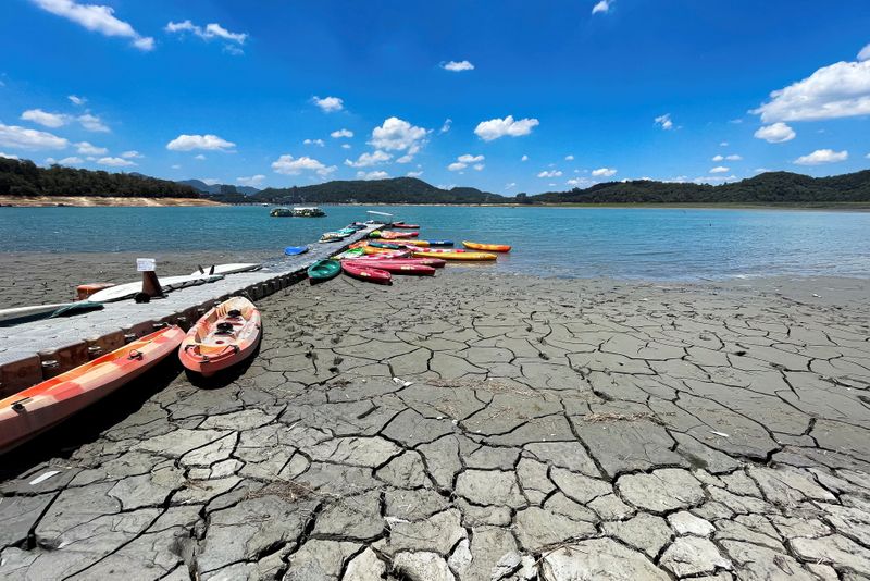 FILE PHOTO: Sun Moon Lake during an islandwide drought, in