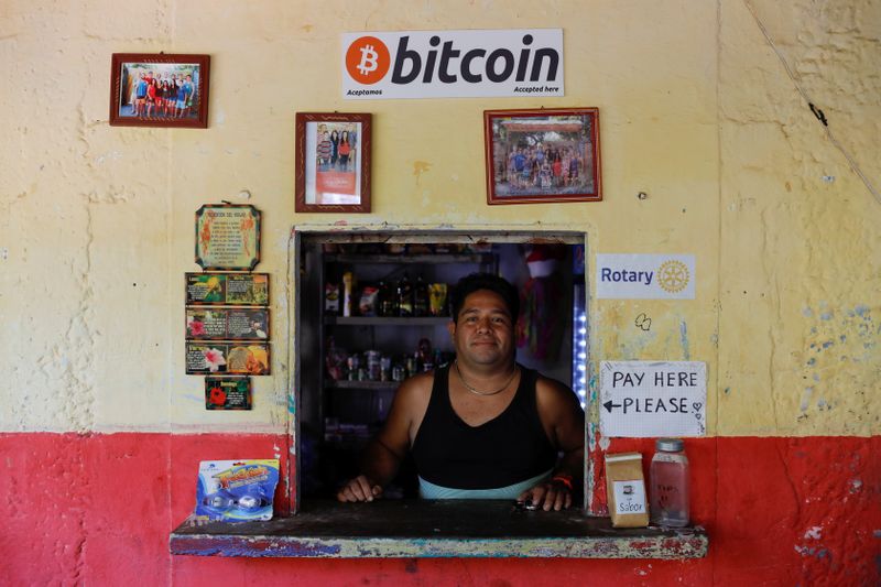 People use Bitcoin in El Zonte Beach in Chiltiupan, El