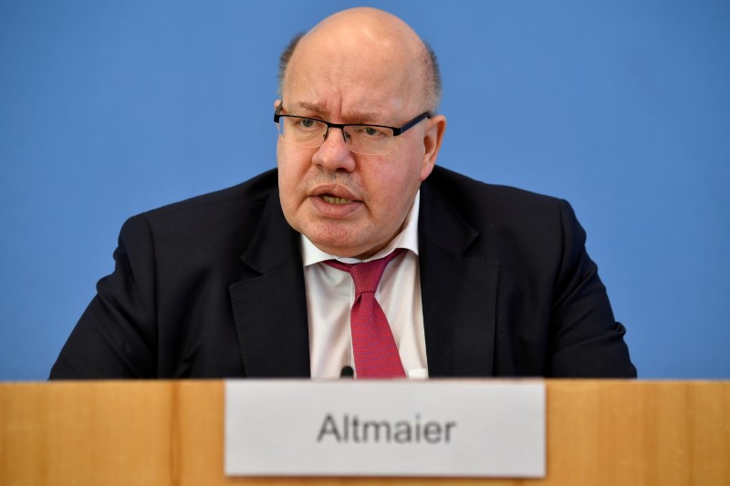 FILE PHOTO: German Economy Minister Altmaier addresses a news conference