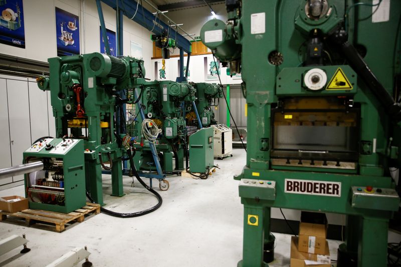 Machines produced by Bruderer Uk Ltd are seen inside the