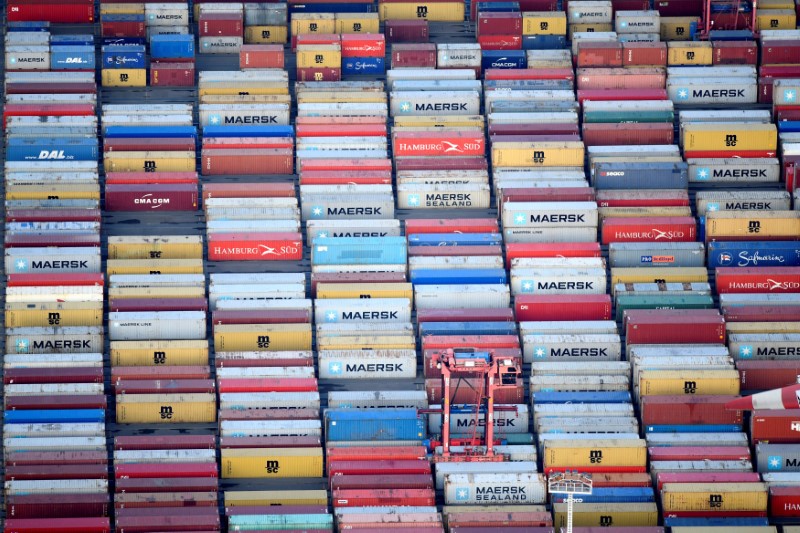 FILE PHOTO: Containers are seen at a terminal in the