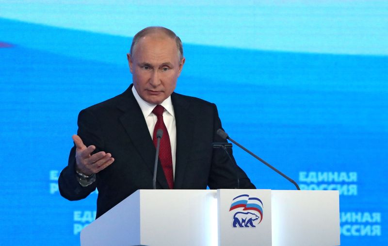 Russian President Putin attends the annual congress of the United