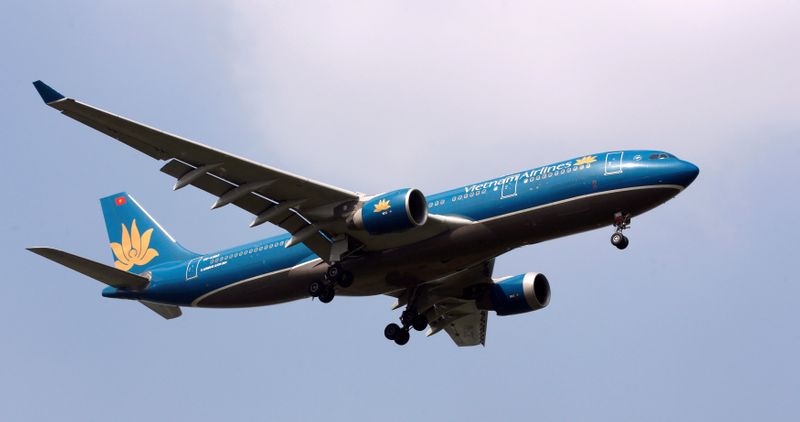 FILE PHOTO: A Vietnam Airlines Airbus A330 plane prepares for