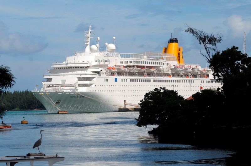 FILE PHOTO: A luxury liner Costa Europa is seen docked