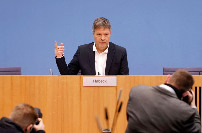 German Economy and Climate Protection Minister Habeck attends a news