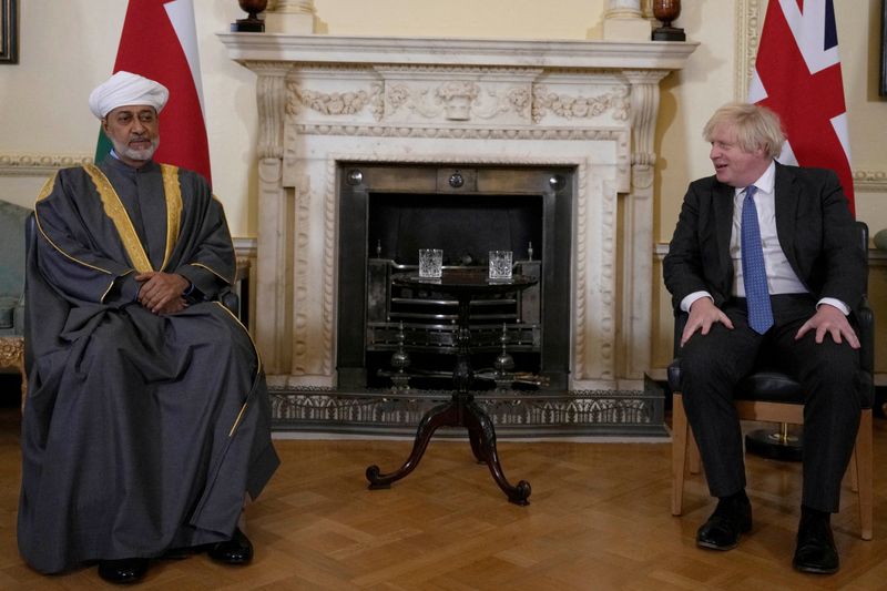 British PM Boris Johnson meets Sultan of Oman, Haitham Bin