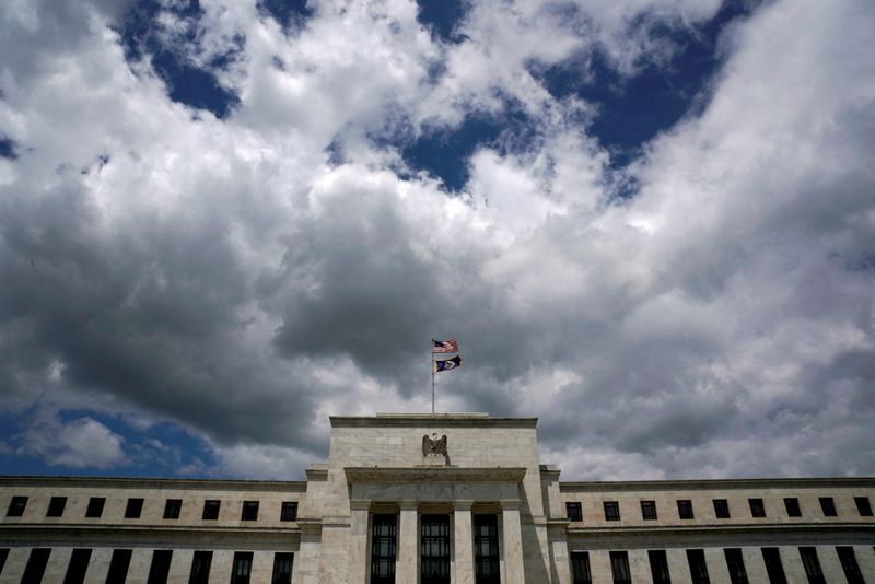 FILE PHOTO: Clouds over the Federal Reserve in Washington