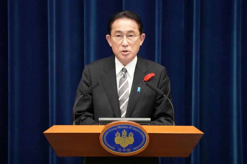 Japan’s PM Kishida speaks during news conference in Tokyo