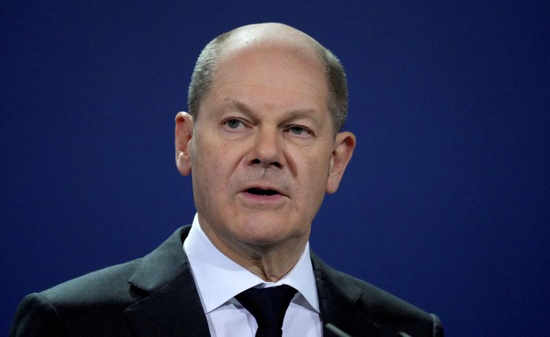 FILE PHOTO: German Chancellor Olaf Scholz holds news conference in