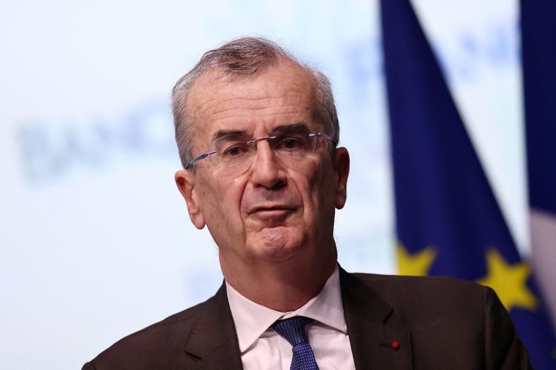 Bank of France Governor Francois Villeroy de Galhau attends a