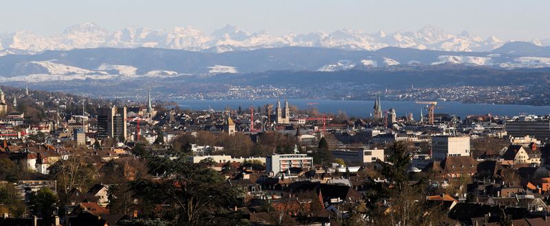 FILE PHOTO: A general view shows the city of Zurich