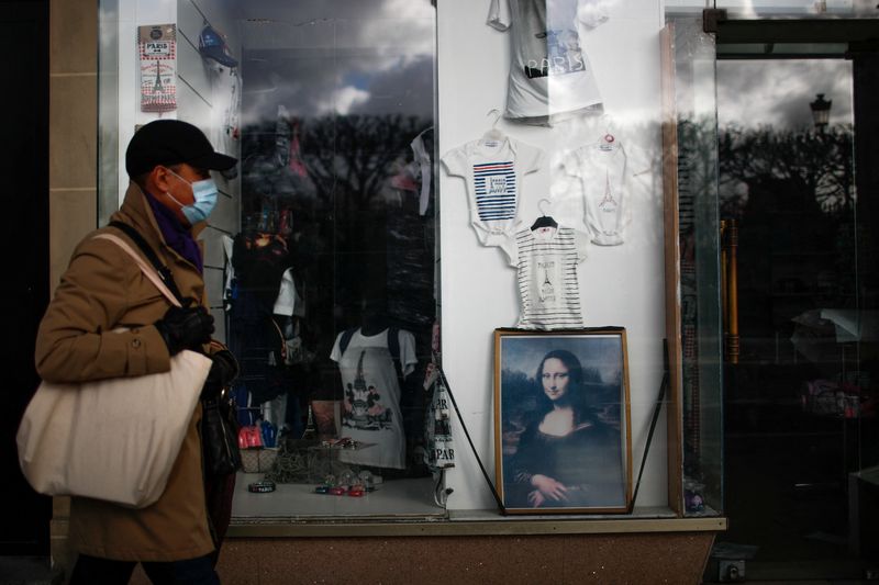 FILE PHOTO: Closed and vacant shops in Paris amid the