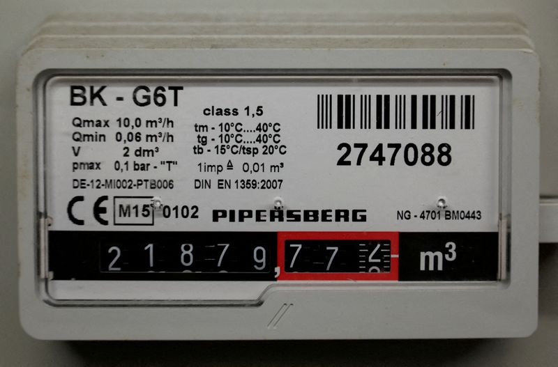 FILE PHOTO: A gas meter is pictured in the cellar